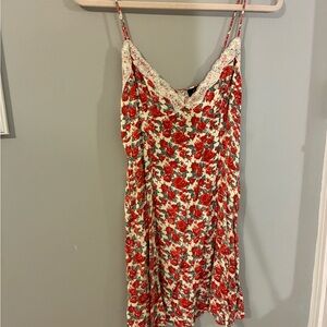 Motel Rocks Red Floral Lace Chemise